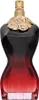 A perfume bottle with a black and red gradient, adorned with gold roses at the neck. Produktbild-Vorschau