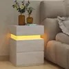 Table de nuit avec éclairage LED hauteur 55 cm avec 3 Voir les images du produit 1