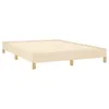 vidaXL Bettgestell ohne Matratze Creme 140x200 cm Stoff Produktbild-Vorschau 4