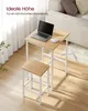 VASAGLE Bartisch-Set mit 2 Barhockern, 60 x 60 x 90 cm, Produktbild-Vorschau 7