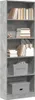 vidaXL Knihovna betonová šedá 60x24x176 cm materiál na bázi Náhled obrázku produktu 2