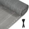 A roll of gray privacy screen material and a bundle of black zip ties. Produktbild-Vorschau