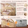 Kinder-Etagenbett 90x200 & 140x200 cm mit Giebeldach, Produktbild-Vorschau 13