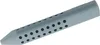 A single gray Faber-Castell GRIP 2001 eraser with a pointed tip and a perforated body, shown against a white background. Produktbild-Vorschau