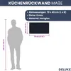 DELUKE® Küchenrückwand Glas - 70x40cm Schwarz | Produktbild-Vorschau 3