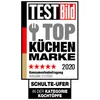 A marketing badge indicating a product has been recognized as a top kitchen brand. Produktbild-Vorschau