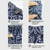 A collage of four images showing how to insert a module into a bandana. Produktbild-Vorschau