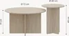 Two round tables of different sizes are shown side-by-side against a white background, with dimensions indicated by text and lines. Produktbild-Vorschau