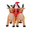 Père Noël gonflable de 220 cm sur un traîneau avec 2 rennes Voir les images du produit 6