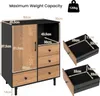 KOMFOTTEU Mobile buffet con 1 armadio, 1 ripiano e 4 Anteprima dell’immagine prodotto 7