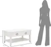 Table Basse Shine 90 X 60 X 47 Cm En Bois Blanc - Table Voir les images du produit 9