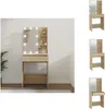 vidaXL Toaletní stolek s LED diodami Sonoma dub 60x40x140 Náhled obrázku produktu 1