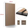 Akustické panely AREBOS dub 120x60 - sada 4 žaluziových Náhled obrázku produktu 9