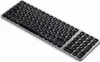 A close-up, angled view of a compact, backlit Bluetooth keyboard against a white background. Anteprima dell’immagine prodotto