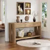 Konsolentisch 140cm×29.5cm×82.5cm, Beistelltisch Sofatisch Produktbild-Vorschau 3