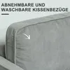 HOMCOM Sofa 2 Sitzer klein Couch mit Armlehne, Stauraum für Produktbild-Vorschau 6