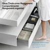 doporro Meuble de Salle de Bain Blanc Mat Ensemble de 2 Voir les images du produit 5