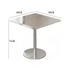 A square table with a single pedestal base. Anteprima dell’immagine prodotto
