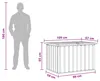 vidaXL Box da giardino grigio 109x67x65 cm Anteprima dell’immagine prodotto 7