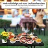 IvoQ Klapptisch – 180 cm – Rattan-Optik – Schwarz – Produktbild-Vorschau 3