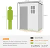 Outsunny Gerätehaus Kunststoff 1,14m² 151 x 92 x 193cm Produktbild-Vorschau 3