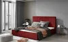 Casa Padrino Luxus Doppelbett mit Matratze Bordeauxrot - Produktbild-Vorschau 2