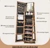COSTWAY 360° otočná skrinka na šperky, organizér na šperky Náhľad obrázku produktu 6