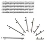 A diagram showing various sizes of cabinet handles with corresponding measurements and labels. Produktbild-Vorschau