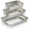 COM-FOUR® 3-teiliges Braten- und Backform-Set - Edelstahl Produktbild-Vorschau 1