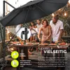 tillvex® Premium hliníkový slunečník 330 cm antracit + kryt Náhled obrázku produktu 6