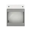 A top-down view of a gray cabinet with a white ceramic sink on top. Podgląd zdjęcia produktu