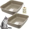2er Set Katzenklo XL Katzentoilette offen ohne Deckel Produktbild-Vorschau 1