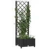 vidaXL Garten-Pflanzgefäß mit Spalier Schwarz 40 x 40 x Produktbild-Vorschau 3