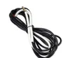 A coiled black and white cable with a gold tip, isolated on a white background. Produktbild-Vorschau