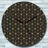 Wanduhr aus Glas Rund fi 30 Sechseckig Muster Quarz Deko Produktbild-Vorschau 1