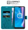 Cadorabo cover per Alcatel 1S 2020 in BLU FLOREALE Cover Anteprima dell’immagine prodotto 2