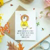 Mr. & Mrs. Panda Grußkarte Sterne und Löwe - Weiß - Produktbild-Vorschau 3