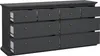 Kommode - Grau, 48,5x183,4x86,88h cm Produktbild-Vorschau 8