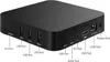 The back view of a black Android TV box with various ports labeled. Náhled obrázku produktu