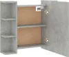 vidaXL Armadio a specchio con LED grigio cemento 70x16,5x60 Anteprima dell’immagine prodotto 10