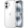 A clear phone case is shown on a white background, with a phone inside the case. Produktbild-Vorschau