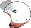 Casco jet CMX - casco scooter Paul bianco lucido + pelle Anteprima dell’immagine prodotto 2