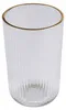 6X Szklanka Ryflowana 400Ml Zestaw Szklanek Złoty Rant Do Podgląd zdjęcia produktu 4