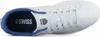 A top-down view of a white K-Swiss sneaker with blue accents. Produktbild-Vorschau
