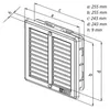 Ventilatierooster Haco met VM-gaas - 250 x 250 mm - Productafbeelding-voorbeeld 4