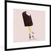 MuchoWow® Gerahmtes Poster Eiscreme - Schokolade - Pastell Produktbild-Vorschau 1