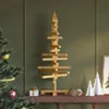 Drewniana choinka z podstawą Brązowy 90 cm Lite drewno Podgląd zdjęcia produktu 2