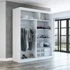Schwebetürenschrank, 2-türig Schrank MIT Spiegel und Produktbild-Vorschau 3