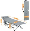 CampFeuer Campingbett mit Kopfkissen, Anthrazit, bis 150 Produktbild-Vorschau 3