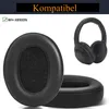 A product image showing replacement ear pads for headphones and a pair of headphones. Produktbild-Vorschau